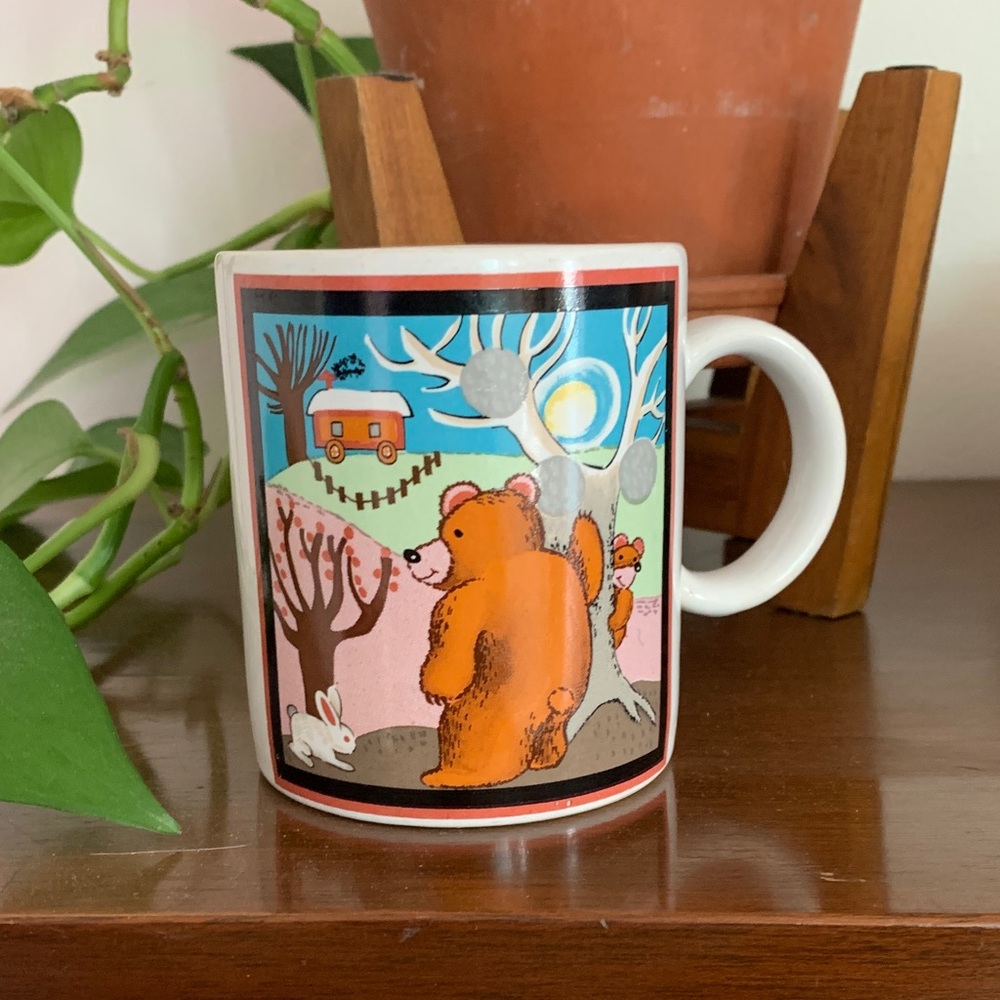 Vintage Bear Family Mug Japan